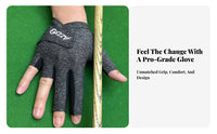 3 Finger Billiard Glove Anti-Slip 3 Finger Pool Glove Breathable Material Sports Accessory for Men, Women, Competitions, Billiards Tournament