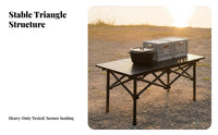 Foldable Folding Table and Chair Set Easy Storage Collapsible Camping Table Set Quick Setup Long-Lasting for Fishermen, Picnickers, Barbecue, Fishing, Backyard, Tailgating