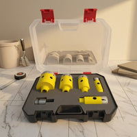 6 Pieces Diamond Hole Saw Kit with Storage Case M10 Diamond Drill Bit Set Hole Saw Kit with Storage Case Compact Tool Portable