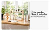Desk Bookshelf Space-Saving Tabletop Storage Shelf Sturdy for Office Workers