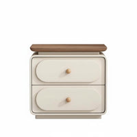 mid-century-inspiredera Modern design Storage Nightstand Leather-Like Surface Single-Drawer End Table Fully Assembled Bedside Cabinet Minimalist Design for Homeowners, Apartment Dwellers, Students, Guest Room, Hotel, Office