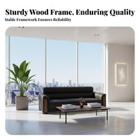 contemporary minimalist Design Business Couch and Table set Comfortable Backrest sectional Sofa Set high-density foam Office Furniture long-lasting Construction for Clients, Interior Designers, Waiting Room, Hotel Lobby