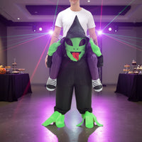 Lightweight Alien Rider Costume Funny Inflatable Pants with Fan One-Size-Fits-Most Inflatable Alien Suit Full-Body for Adults, Halloween, Cosplay