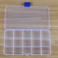 15-Grid Detachable Transparent Plastic Fishing Lure and Tackle Box