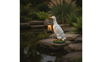 Duck Statue with Hanging Lantern Decorative Duck Statue with Lantern for Pathway