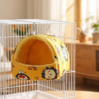 Machine Washable Nest Bird Nest for Cage, Warm Cotton Hanging Hammock with Crystal Velvet, Enhanced Thermal Insulation for Medium Birds, 15cm