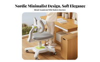 Height Adjustable Ergonomic Student Posture Chair Adaptive Double spine supportrest Ergonomic Splitspine support Chair Stable Base children's Furniture Soft Padded for Students, Kids 6-12, Parents, Studying, schoolwork, Study Room, Bedroom