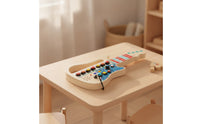 Guitar Busy Board Interactive Wooden Busy Board Compact Switch Toy for Airplane