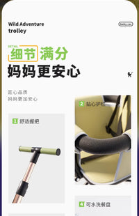 遛娃神器轻便可折叠一键收车婴儿小型简易儿童溜娃双向宝宝手推车 【豪华款-咖色】可拆卸遮阳蓬+大餐盘+全包坐垫+置物篮+五点式安全带