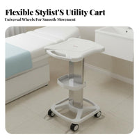 Cosmetic Machine Stand Lockable Casters Cosmetic Studio Trolley Spa Equipment Cart Anti-Skid Surface Salon Spa Rolling Cart
