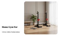 Adjustable Squat Rack Stable Multi-Function Bench Press Rack Heavy Duty Steel Construction Separate Barbell Stands for Bodybuilders, Weightlifters