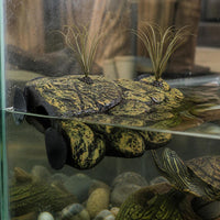 Turtle Basking Platform with Suction Cups or Submersible Hideout for Aquatic Reptile Tanks