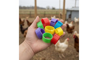 100 Pieces Easy to Apply Poultry Leg Band Mixed-Color Poultry Leg Band Unlabeled Bird Accessory Multicolored for Breeders, Farmers, Farms, Backyard Coops