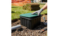 Easy Installation Solenoid Valve Protection Box Long-Lasting PE Plastic Underground Sprinkler Valve Box Wear-Resistant Green Lid Blends with Grass for Landscapers, Gardeners, Garden, Yard