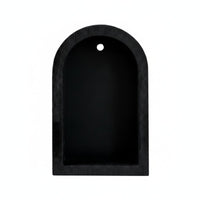 3 Pieces Minimalist Black Wooden Wall Shelf Decorative Arched Wall Shelf Boho Aesthetic Home Decor Space Saving for Living Room, Bedroom