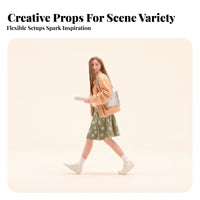 Female Figurine Painted Details Collectible Display Prop Shoulder Bag Model Decoration for Diorama