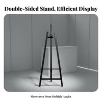 Metal Tripod Poster Stand Sturdy Floor Standing Sign Holder Versatile Adjustable Display Easel for Artists, Presentations, Art Galleries, Weddings