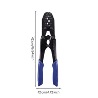 Wire Terminal Crimping Tool Heavy-Duty Cable Crimping Pliers Non-Slip for Electricians, Professionals, Electrical Installation