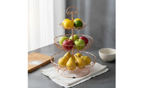 Nordic Design 3 Tier Fruit Basket Large Capacity Tiered Serving Stand Sturdy and Stable Countertop Fruit Bowl Stand Food-Grade Material for Kitchen Counter, Parties
