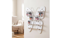 Butterfly Wall Shelf Openwork Butterfly Storage Rack Cute Display Shelf with Metal Frame for Bedroom