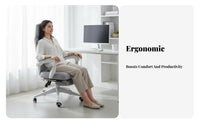 Ergonomic Design High-Back Reclining Chair with Footrest 360° Swivel Reclining Task Chair with Footrest Adjustable Support Office Furniture Reclines up to 165 Degrees for Work-from-Home Workers, Students, Gamers, Restping, Gaming, Studying, Workplace