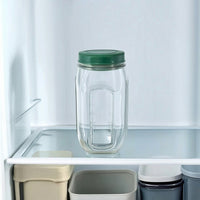 BPABPA-Free Salad Jar with Compartment Stain-Resistant Food Container Clear Reusable for Commuters, Office