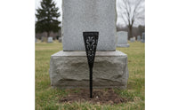 2 Pieces Grave Vase with Stake Outdoor Memorial Flower Cone Decorative