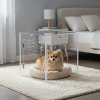 Acrylic Dogs Crate Ventilated Acrylic Dogs Crate Stylish Kennel for Apartment