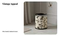 Leather Trash Can Elegant Design Vintage Design Wastebasket Elegant Appearance Decorative Open Top Trash Can for Students, Adults, Bedroom, Lavatory