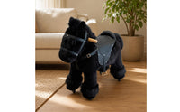 Riding on Horse Caster Wheels Horse-Shaped Rideable Stool Indoor Play Furniture for Kids