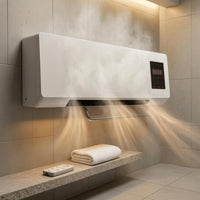 1800W Electric Heater Fan Rectangular Housing Wall Mounted Heater Front Grille Home Heating for Bathroom, Bedroom