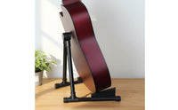 Foldable Design V-Shaped Guitar Stand Anti-Slip Folding Guitar Stand Adjustable Portable Instrument Holder for Guitarists, Musicians, Music Room, Home Studio, Stage Performance