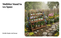 Installationno-assembly Foldable Lattice Rack Easy Assembly Tiered Plant Holder Room Divider Function Garden Furniture Space-Saving for Gardeners, Apartment Dwellers, Homeowners, Balcony, outdoordoor, Indoor, Corner