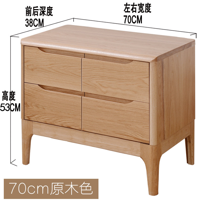 80-70-60-50-45-40-35-30-20cm宽橡木大号橡木原木大床头柜床边柜