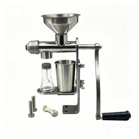 Stainless Steel Manual Oil Press Countertop Manual Oil Press Machine Long-Lasting for Kitchen, Home