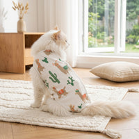 Cat Recovery Suit with Tie Straps, Short Sleeve Neuter Suit Cat, Post Surgery Clothes for All Seasons, Anti-Lick Spay Suit for After Surgery Use