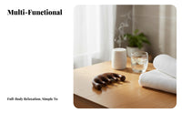 Branch-Like Shaped Acupressure Comb Unpainted & Unwaxed Wooden Massage Comb 5 Prong Head Massager Ergonomic Design for Travel