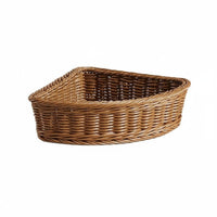 5 Pieces Space-Saving Fan Shape Basket Lightweight Triangular Storage Basket Stackable Triangular Storage Bin Open Top for Closet, Bedroom, Living Room