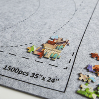Mat Storage for 1500 Pieces, Jigsaw Felt with Tools 26x46 Inches, Portable Puzzle Saver Pad for Adults and Kids