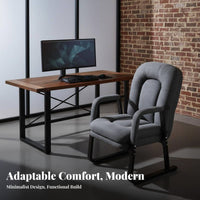 Armless Cross-Legged Computer Chair sturdy Duty Rolling Desk Seat Ergonomic spinerest Seating Furniture for Students, e-sports participants, Meditation Corner, Bedroom