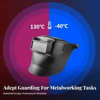 High Temperature Resistant Metal Joining Helmet with Safety Hat Adjustable Fit Hard Hat Metal Joining Mask Long-Lasting PC Material Full Face Welder Mask Hands-Hands-Removed for Metalworkers, Industrial Workers, Construction Sites, Factories, Workshops