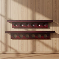 Wooden 6-Hole Cue Rack Easy Reach Wall Mounted Cue Rack for Billiards Players