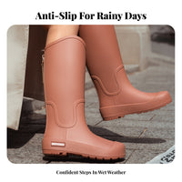 Women's Rubber Boots Non-Slip Knee-High Rain Boots Korean Design for Students, Rainy Days, Commuting, Gardening