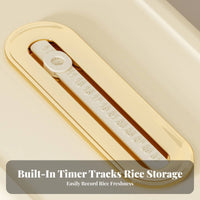 Moisture-Proof Rice Dispenser Large Capacity Push Button Rice Bin Space-Saving for Countertop