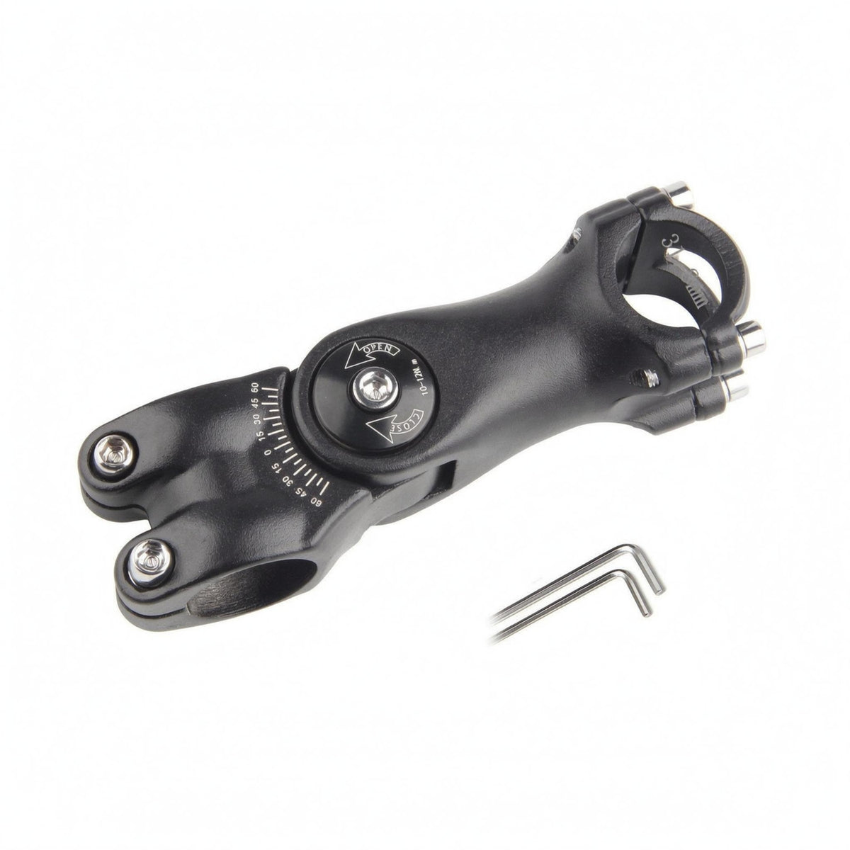 Aluminum Alloy Stem Riser Marked Scale Bike Stem Riser Adjustable Handlebar Extender Clamp Style Hex Keys Included