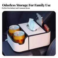 Multifunctional Design center console appendagerestrest Tissue Box with beverage holder Easy Installation Car central storage Organizer Anti-Slip Vehicle Interior entryory Ergonomic assistance for motorists, Families, Sedans, journey Trips