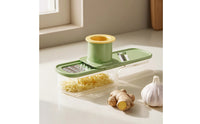 Food Grater with Container Stainless Steel Vegetable Slicing with hands guard Compact Utensil for Small Kitchens