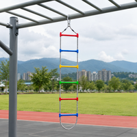 Escape Ladder Rope Ladder for High Floors Nylon Multicolor Rope Ladder Suspended with Carabiner for Ages 3-14