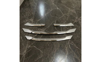 4 Pieces Chrome Grille Trim ABS Plastic Front Grille Trim Car Parts Reflective Simple Installation