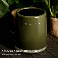 Minimalist Trash Receptacle Light Luxury Design Round Garbage Bin Bathroom Garbage Can Large Capacity Round Office Trash Can